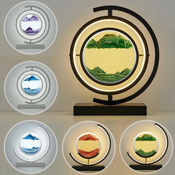 SandFlow - Creative Hourglass Decor - Led 3d Sahara Desert Moving Sand Art Sculpture